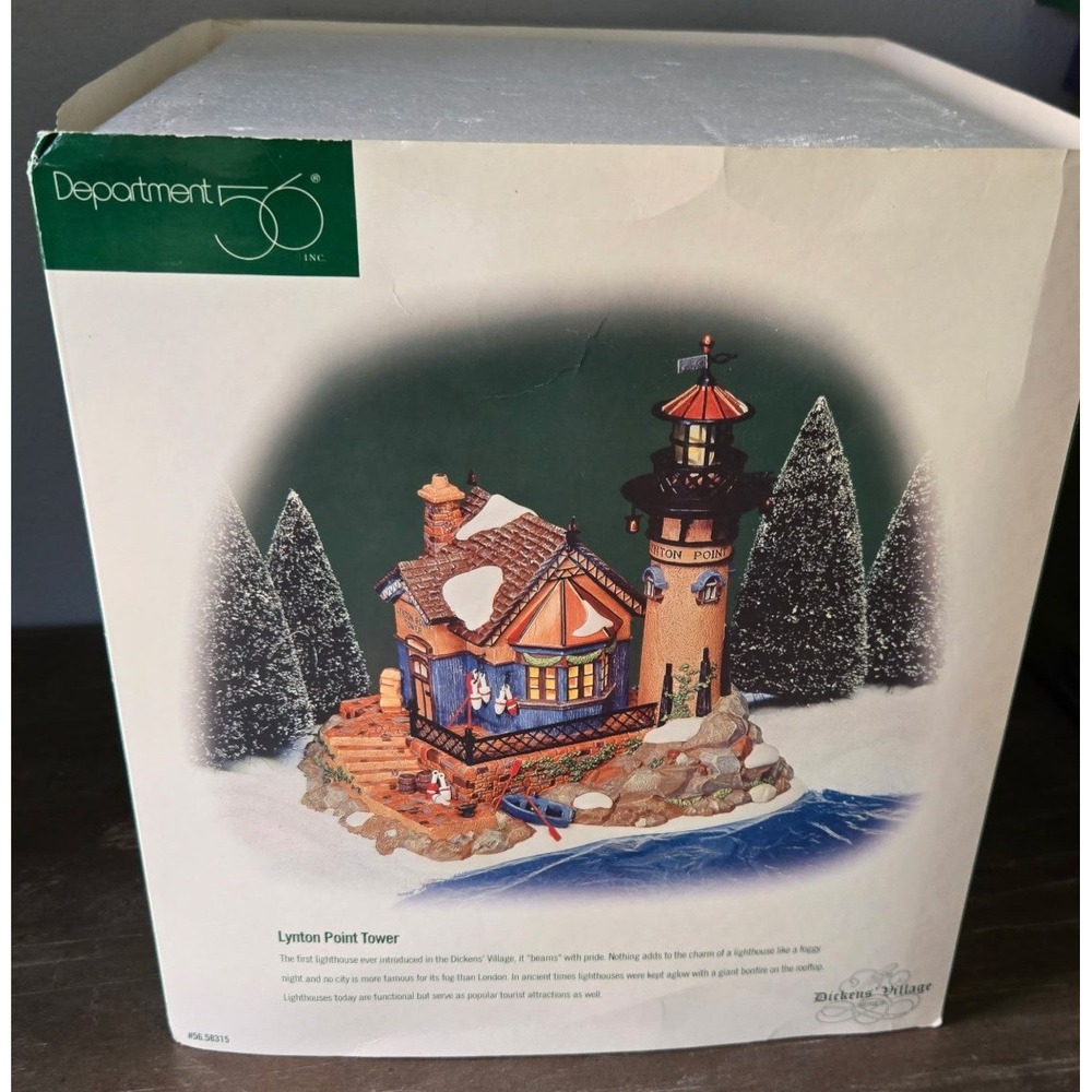 Department 56 Dickens Village Lynton Point Tower‎ Lighthouse Cottage dept 56